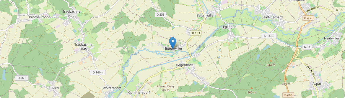 Buethwiller - Carte