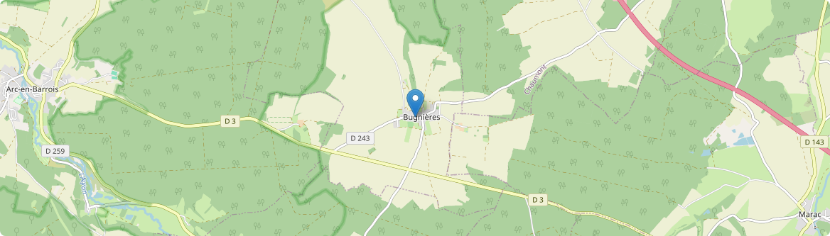 Bugnières - Carte
