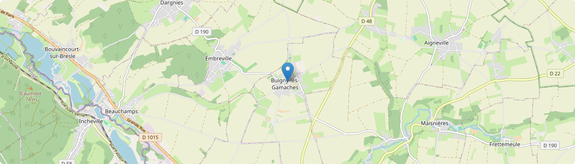 Buigny-lès-Gamaches - Carte