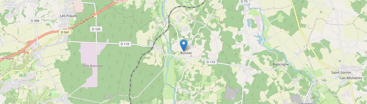 Bunzac - Carte