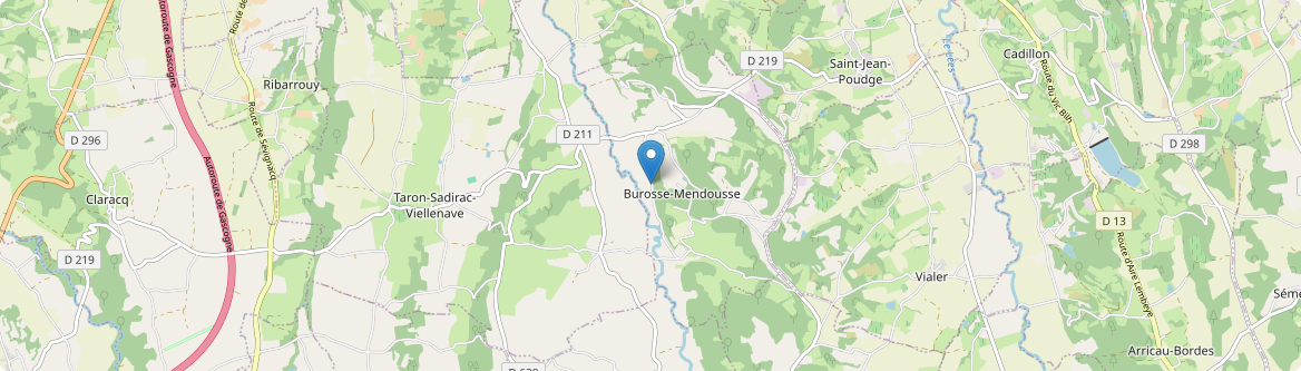 Burosse-Mendousse - Carte