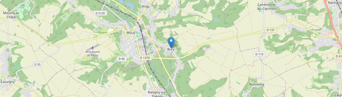 Bury - Carte