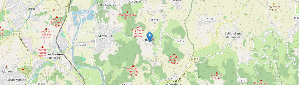 Busséol - Carte