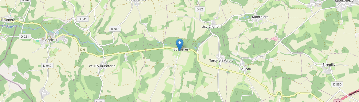 Bussiares - Carte