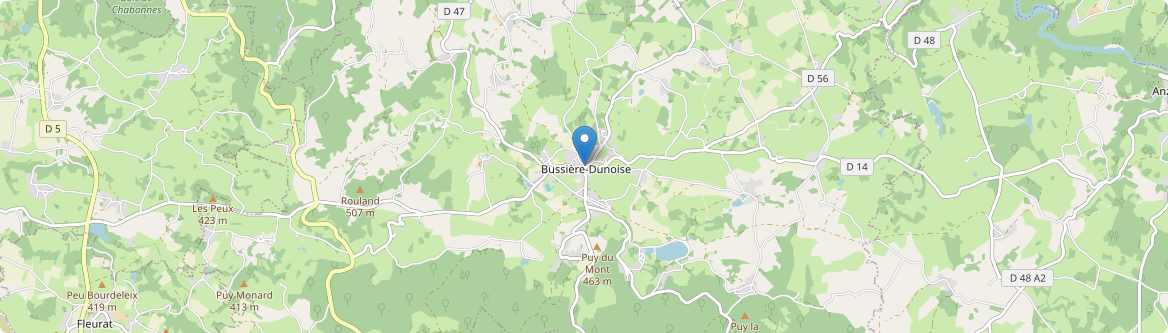 Bussière-Dunoise - Carte