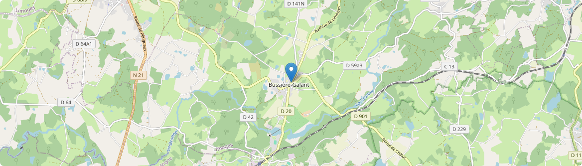 Bussière-Galant - Carte