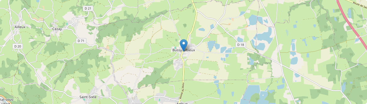 Bussy-Albieux - Carte