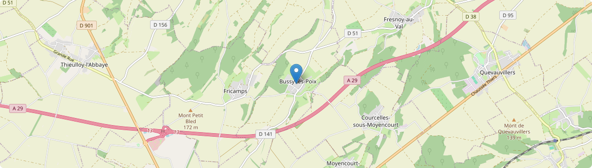 Bussy-lès-Poix - Carte