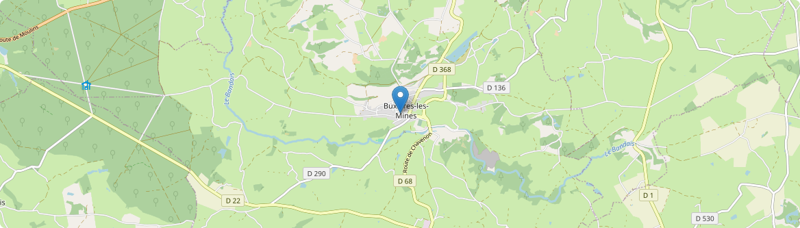 Buxières-les-Mines - Carte