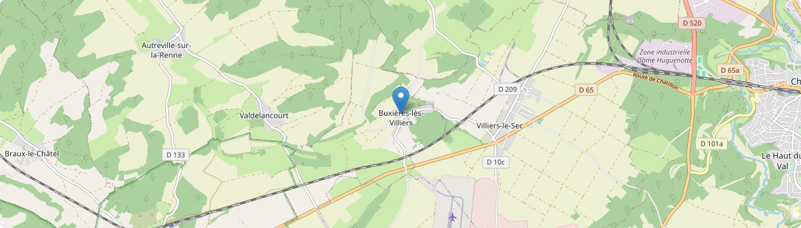 Buxières-lès-Villiers - Carte