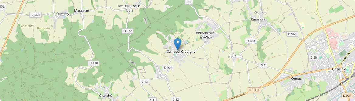 Caillouël-Crépigny - Carte