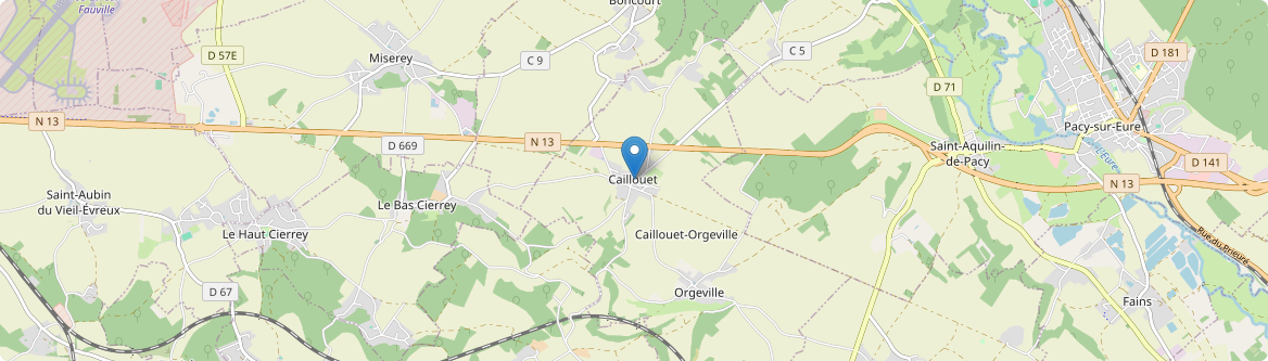 Caillouet-Orgeville - Carte