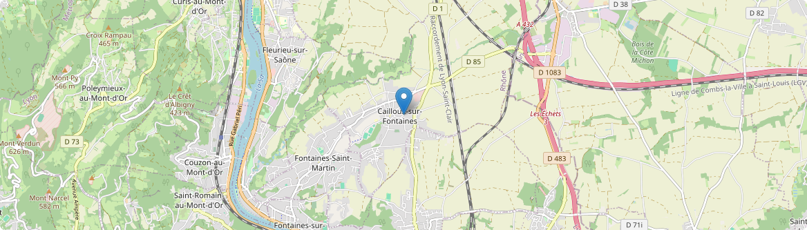 Cailloux-sur-Fontaines - Carte
