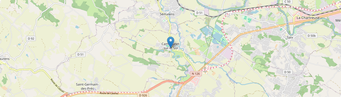 Cambounet-sur-le-Sor - Carte