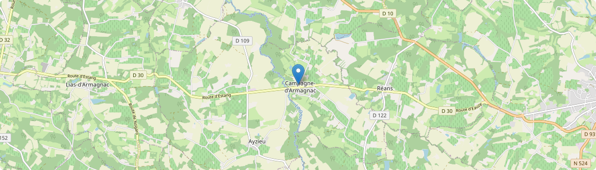 Campagne-d'Armagnac - Carte