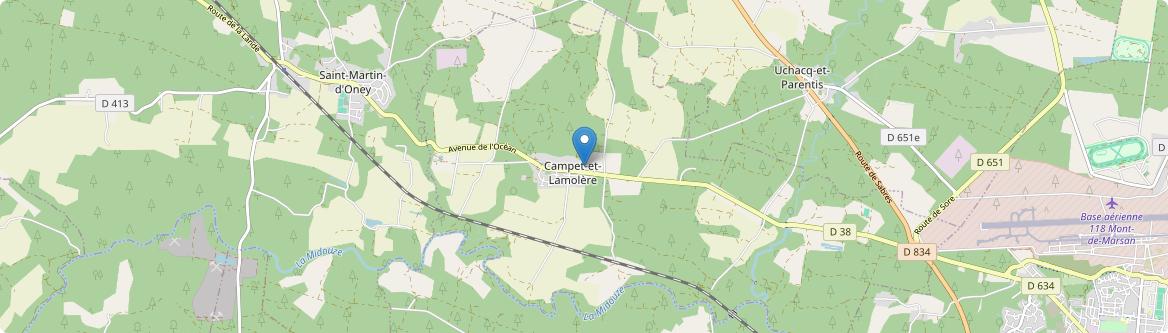 Campet-et-Lamolère - Carte