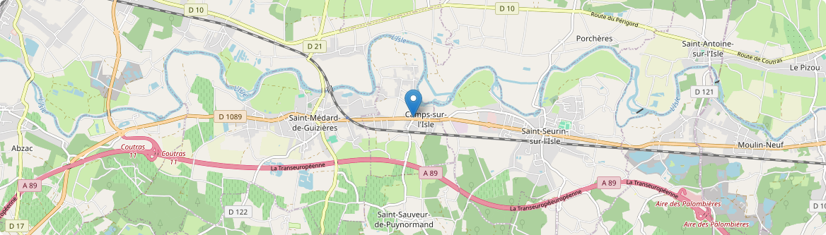 Camps-sur-l'Isle - Carte