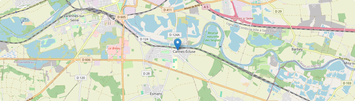 Cannes-Écluse - Carte