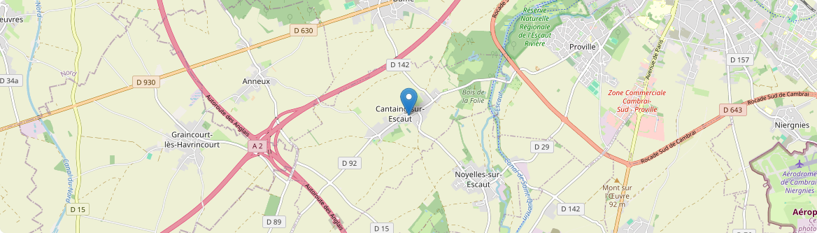 Cantaing-sur-Escaut - Carte