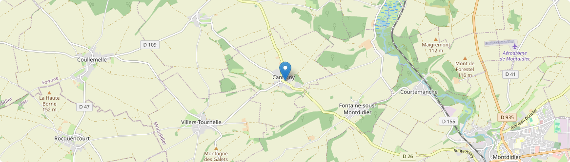 Cantigny - Carte