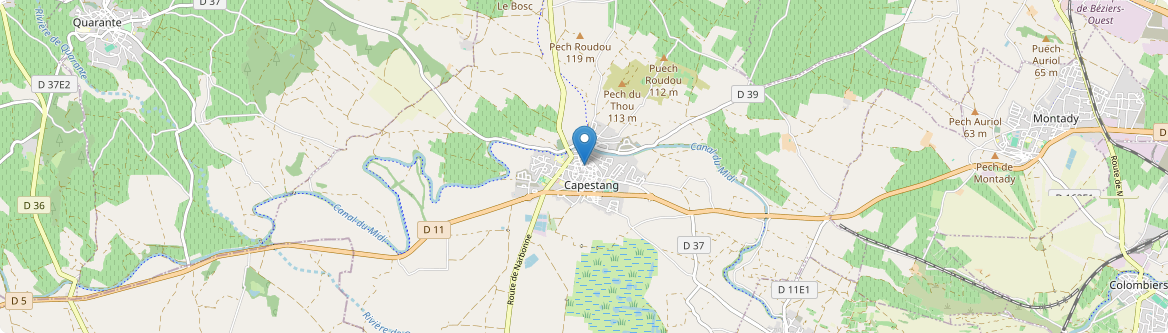 Capestang - Carte