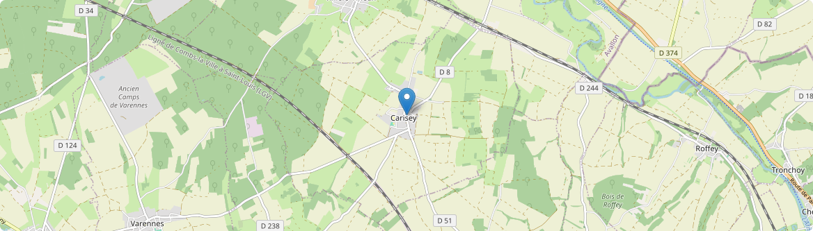Carisey - Carte