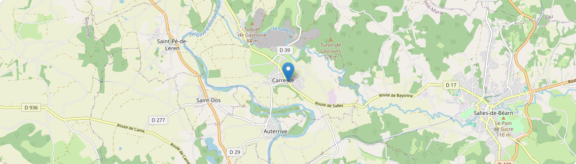Carresse-Cassaber - Carte