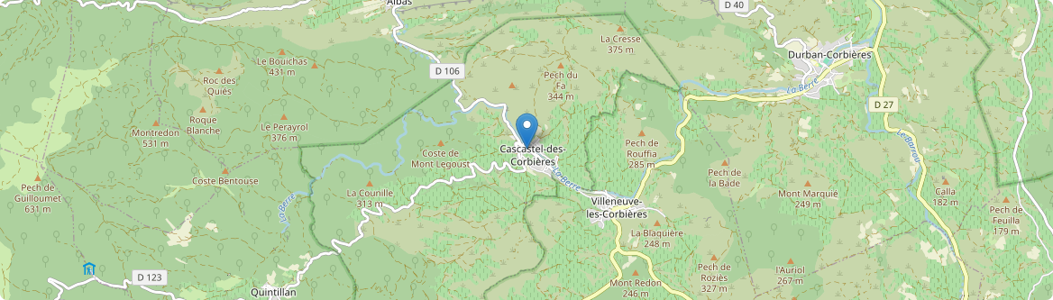 Cascastel-des-Corbières - Carte