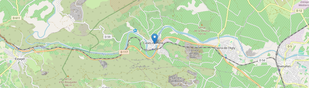 Cases-de-Pène - Carte