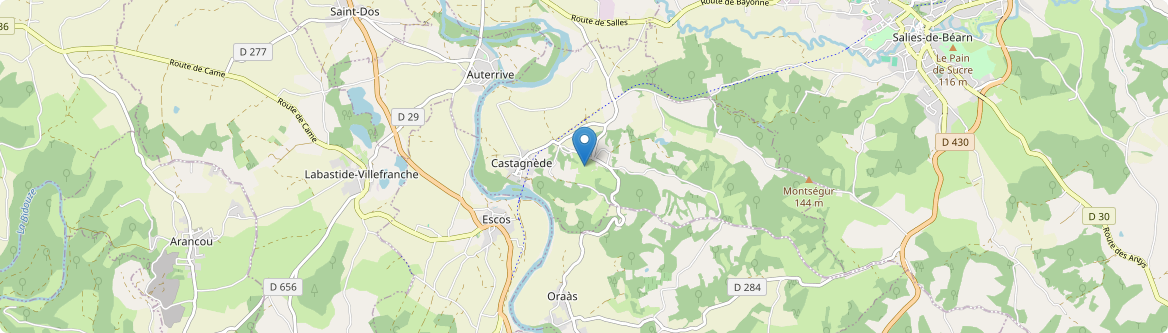 Castagnède - Carte