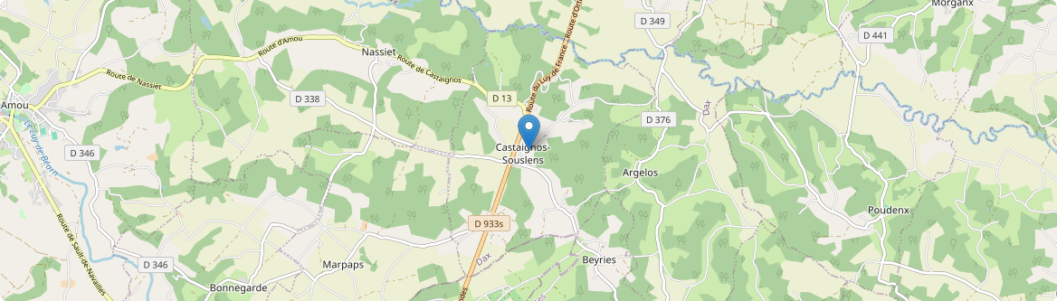 Castaignos-Souslens - Carte