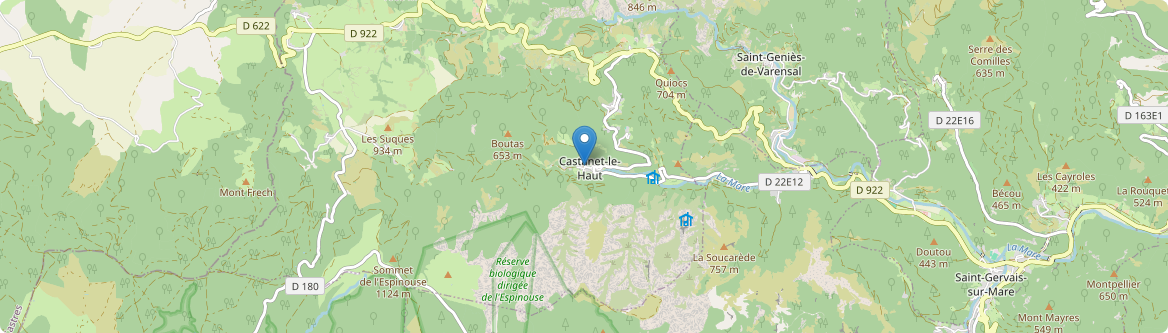 Castanet-le-Haut - Carte