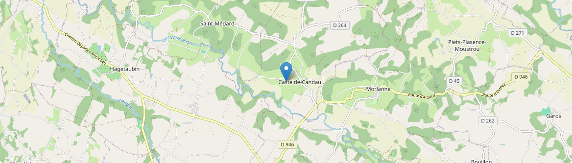 Casteide-Candau - Carte