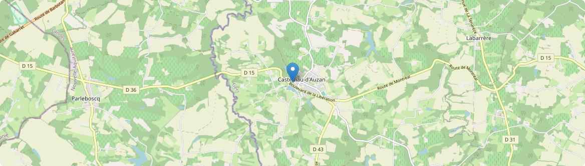 Castelnau d'Auzan Labarrère - Carte