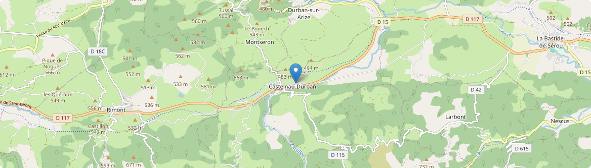 Castelnau-Durban - Carte