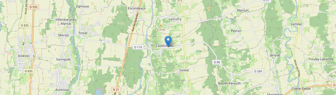 Castéra-Lou - Carte