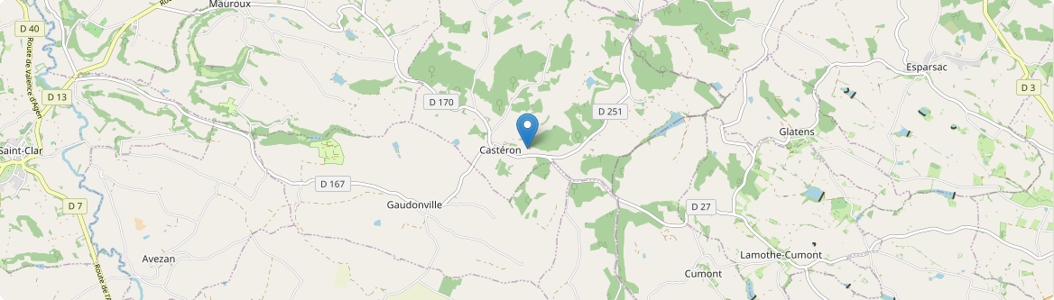 Castéron - Carte