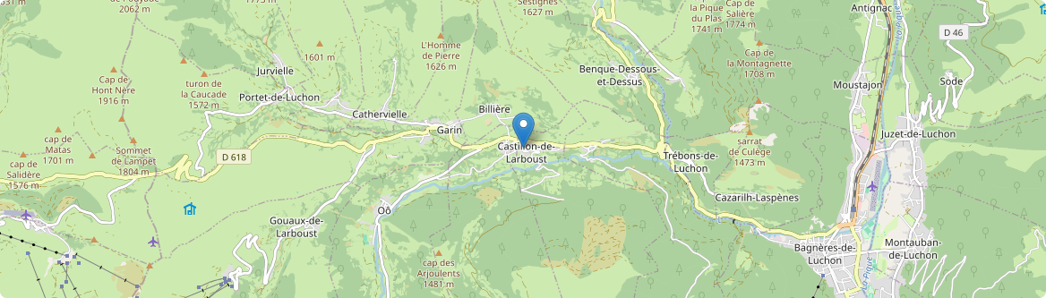 Castillon-de-Larboust - Carte