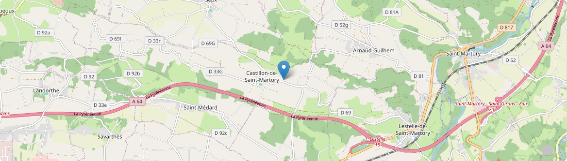 Castillon-de-Saint-Martory - Carte
