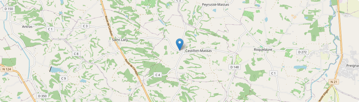 Castillon-Massas - Carte