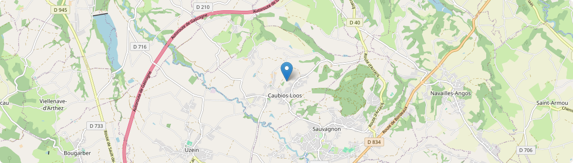 Caubios-Loos - Carte