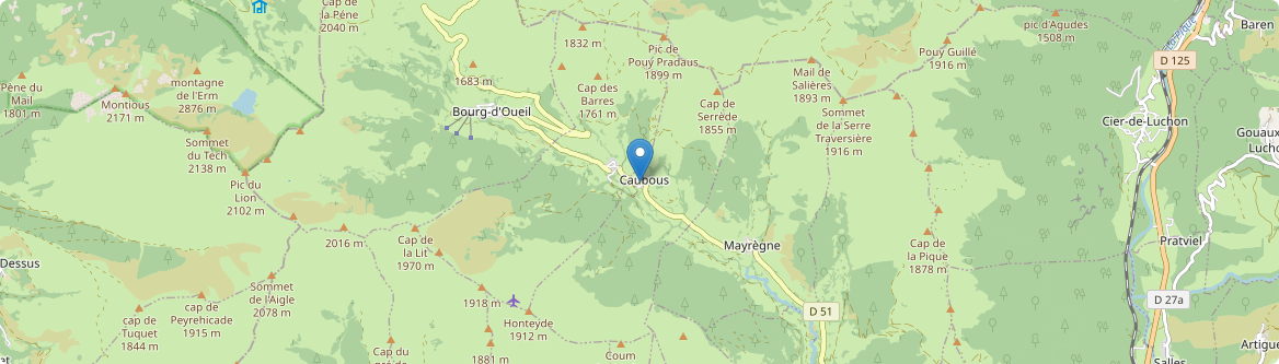 Caubous - Carte