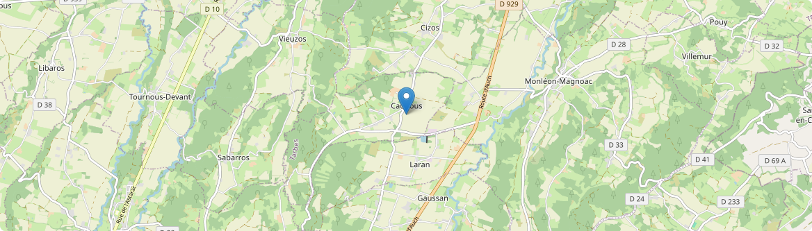 Caubous - Carte