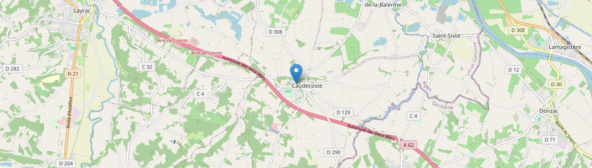 Caudecoste - Carte