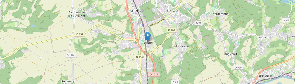 Cauffry - Carte