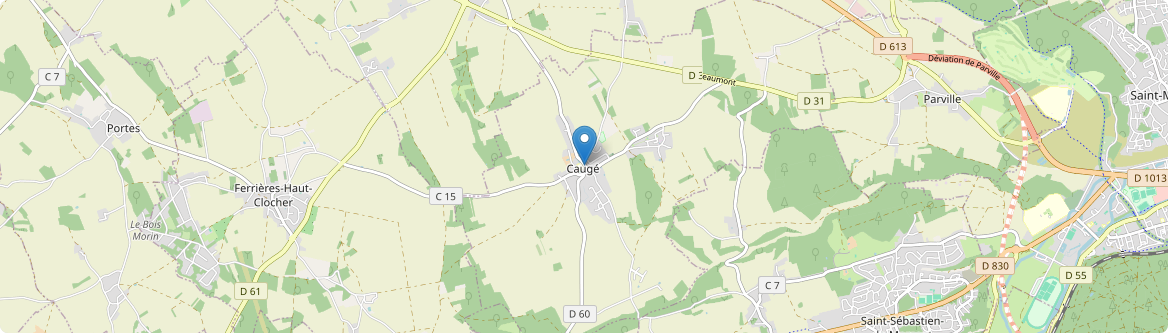 Caugé - Carte