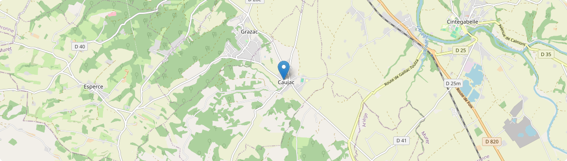 Caujac - Carte