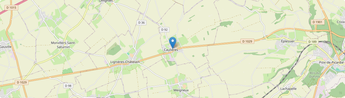 Caulières - Carte