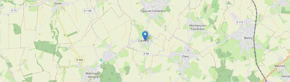 Caullery - Carte