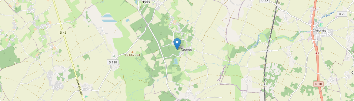Caunay - Carte